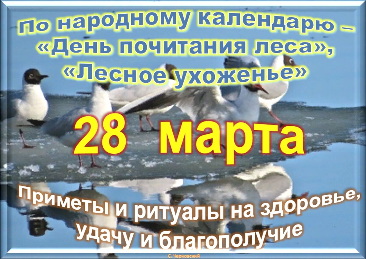 28 марта - Традиции, приметы, обычаи и ритуалы дня. Все праздники дня во  всех календаре | Сергей Чарковский Все праздники | Дзен