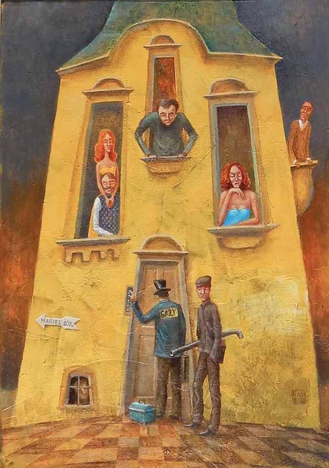 © Виктор Найбор (Wiktor Najbor). Желтый многоквартирный дом