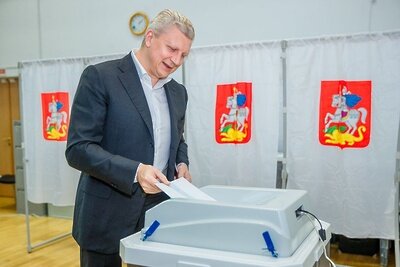    Андрей Иванов проголосовал на выборах губернатора Московской области © Пресс-служба администрации Одинцовского городского округа