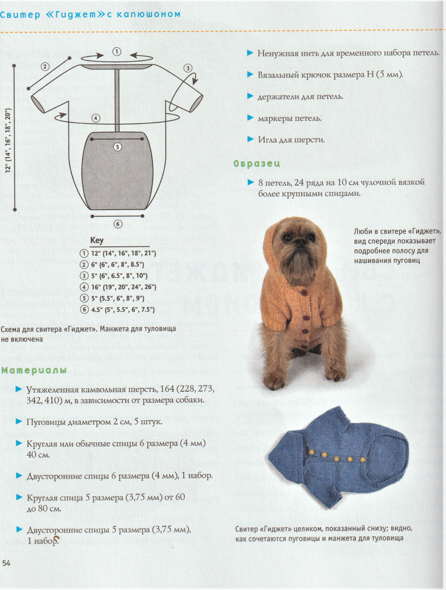 скан из книги "Вяжем для четвероногих модников"