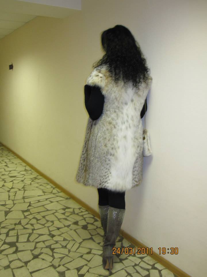 Жилет из рыси. Работа на заказ. Наталья Яровая.