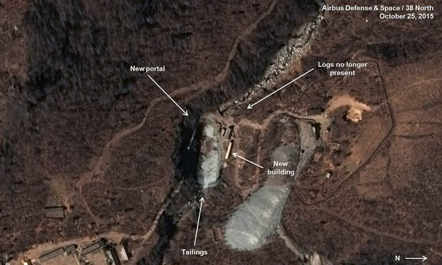 Спутниковый снимок полигона Пунгери в КНДР