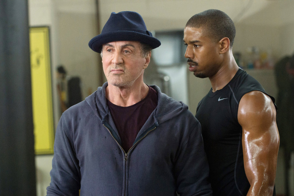 Сильвестр Сталлоне и Майкл Б. Джордан в фильме «Крид» (Creed) 2015 года