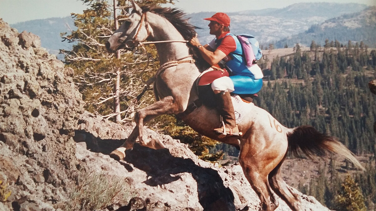 Участник 100-мильного конного пробега Tevis Cup. Фото: en.wikipedia.org