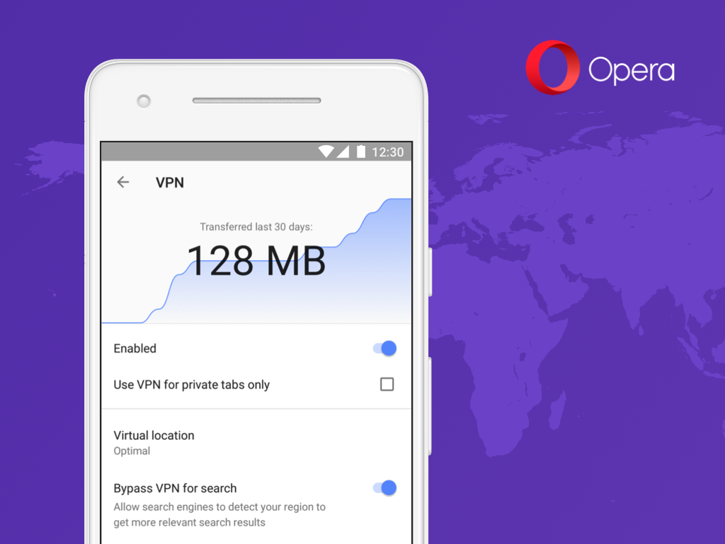 Встроенный VPN в Opera для Android | THREEPI | Дзен