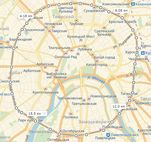 Карта маршрута