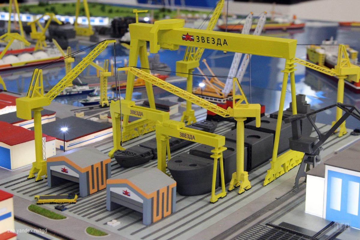 Макет сборки судов на тяжёлом стапеле ССК "Звезда" / Фото: ТГД