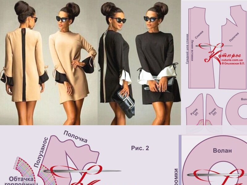 Платье с воланом внизу как сшить | Выкройка платья, Как сшить платье, Сшить платье