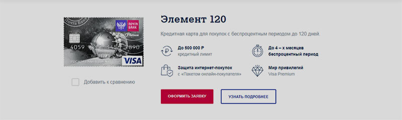 Как выглядит карта почта банк