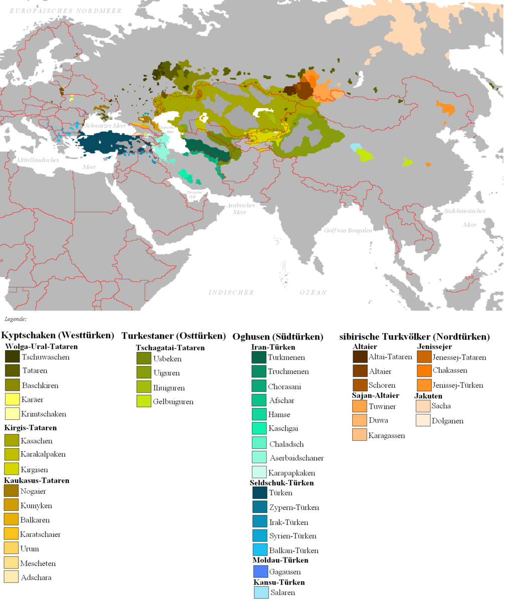 Тюрки карта расселения