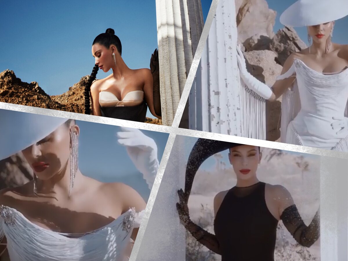 Для обложки Ким облачилась в наряды Тьерри Мюглера из прошлых его коллекций