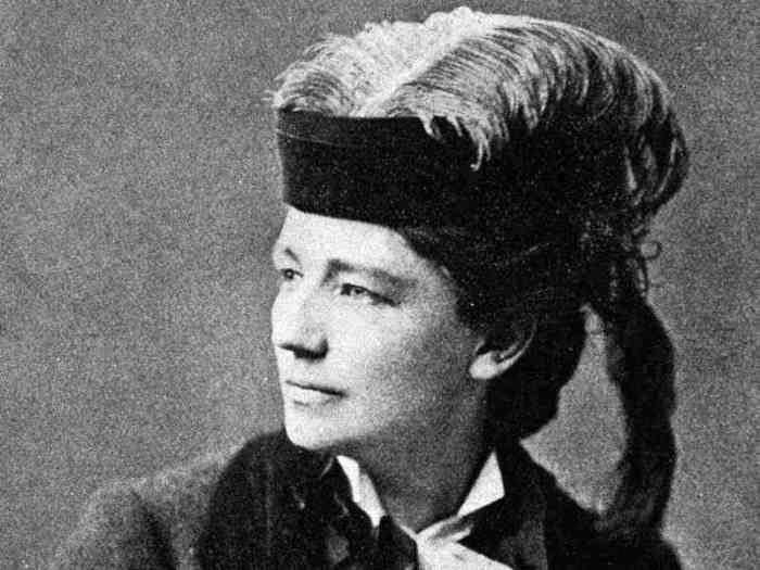 Суфражистка Виктория Вудхалл.  Баллотировалась в президенты Соединенных Штатов в 1872 году. 