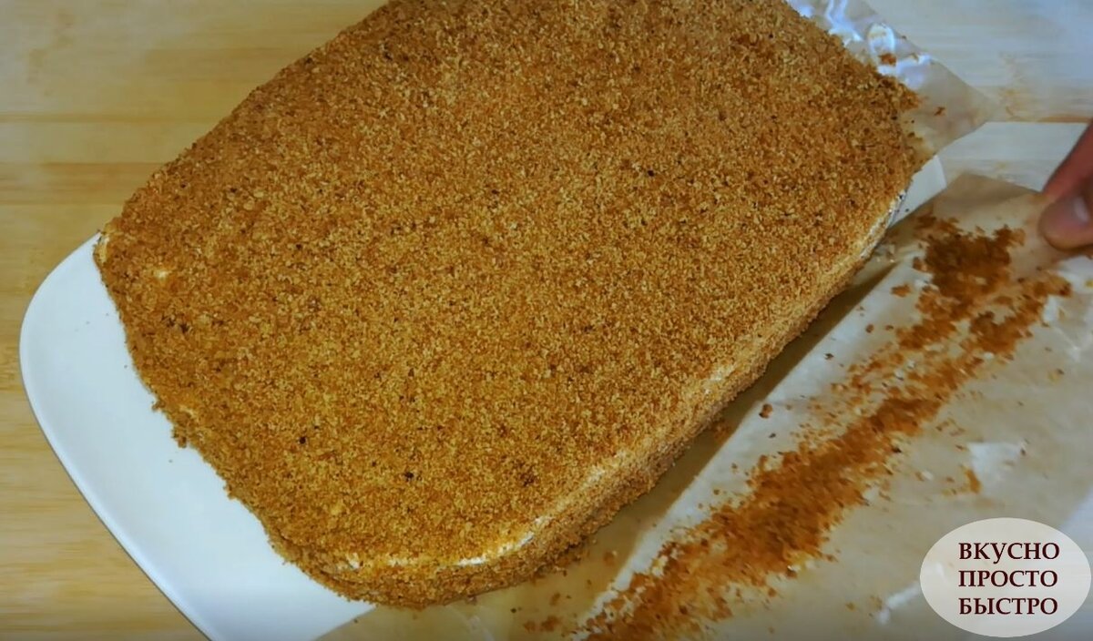 Ленивый медовик без раскатки коржей рецепт
