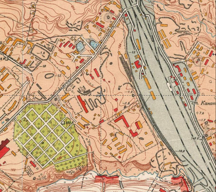 По идее, здесь ТЭЦ уже почти готова к запуску, ведь это карта 1952 года