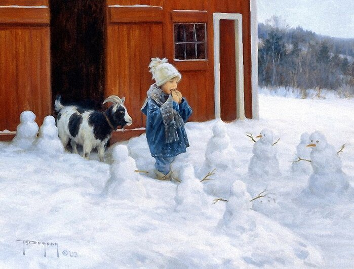 Роберт Дункан. "Караул у сарая". Картина из открытых источников.