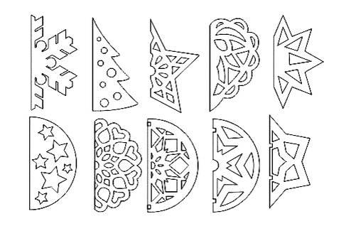 Эскизы "долек" игрушек из фанеры