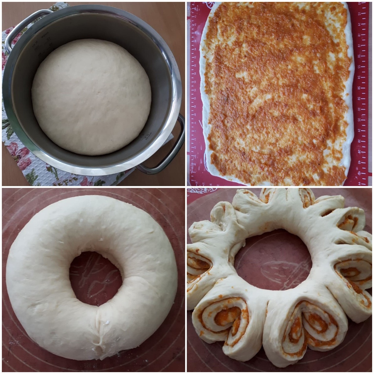 Процесс приготовления Пасхального венка