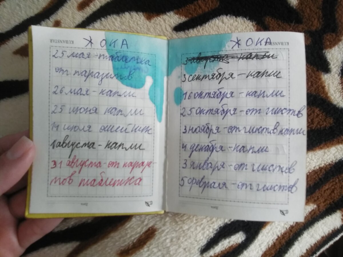 От глистов,блох и клещей заметки, сейчас не вспомню шо там писала я😆