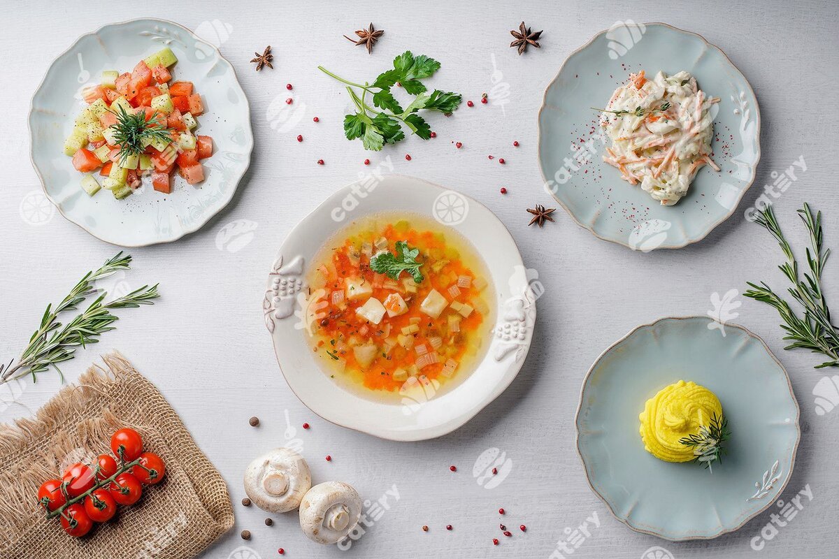 Полный комплексный обед №1 от «Азбука Вкуса Обеды» за 610 ₽