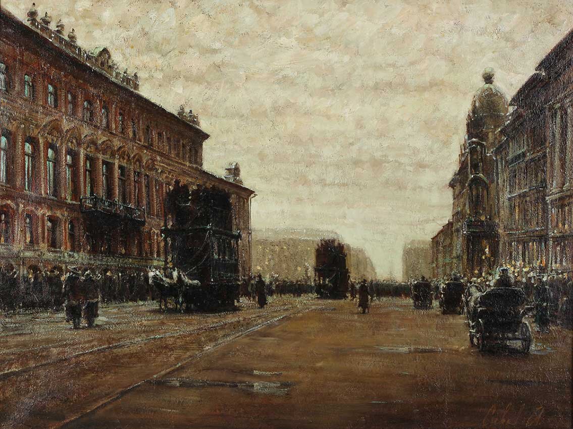 Сивов Андрей, Невский проспект в 1906 году. 2005, xолст, масло, 60х80
