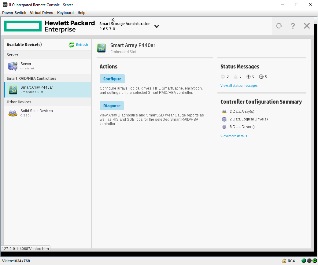 Status module. HP Smart array p420i прокинуть диск в ESXI без массива. Сведения о физическом диске HPE. Module status. Sync cache Module.