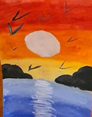 Рисунок внучки. Таким выглядит мир в её представлении. 