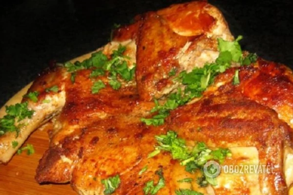 Готовый цыпленок табака