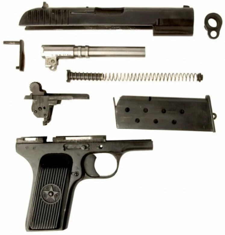 Рис. 5 Разборка пистолета ТТ