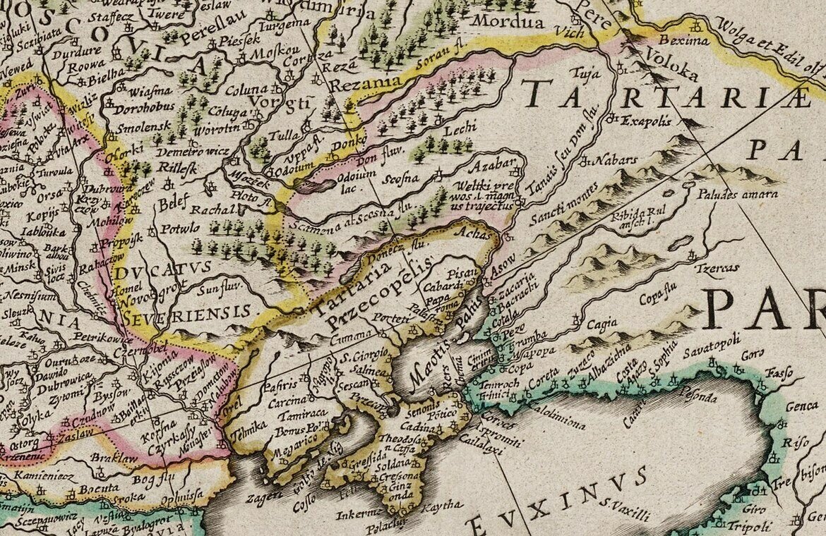 Крымское ханство на карте 1644 года / Источник: wikipedia.org, public domain