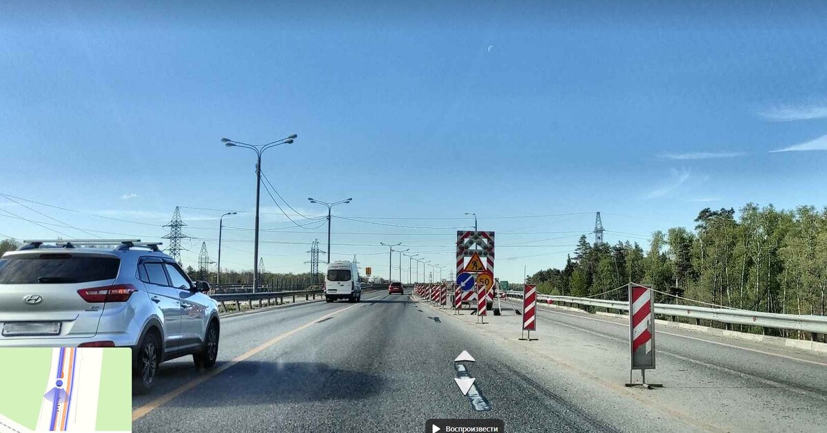 Ремонтируемый участок под Домодедово. Фото из Яндекс-карт.