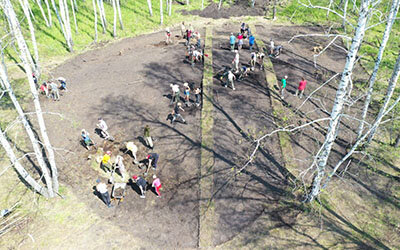 раскопки в Горьковском районе