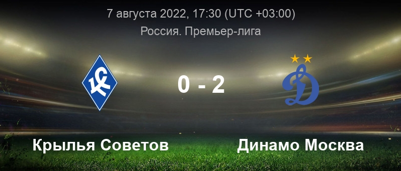 Итоговый результат встречи.
