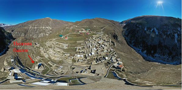 Рис.1. Панорама городища Хой на 360º