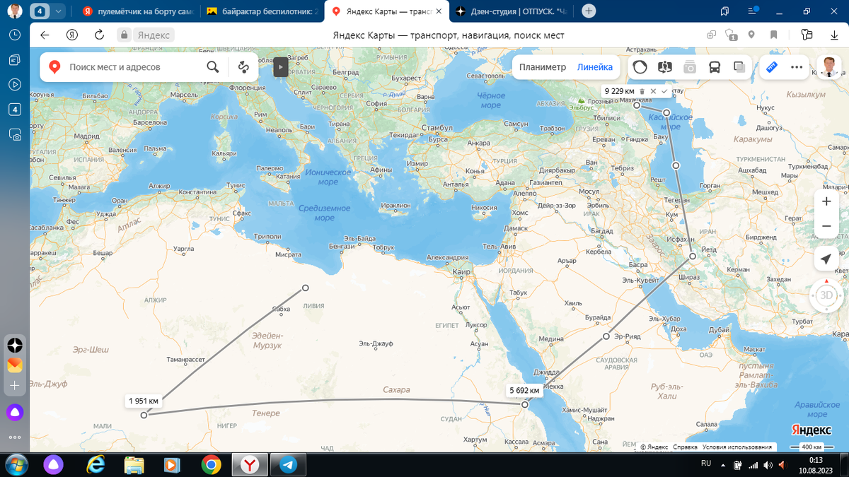     Вот это маршрут-для самолётика в 800 кг.Как раз на 10 000.