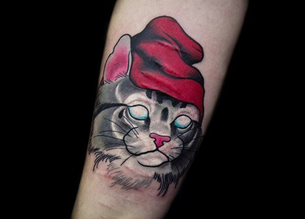 Значение татуировки Кошка или Кот (60+ фото)
