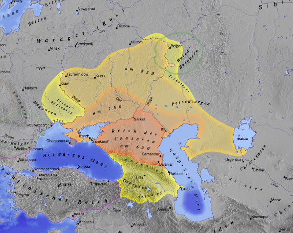 Карта Хазарского каганата 