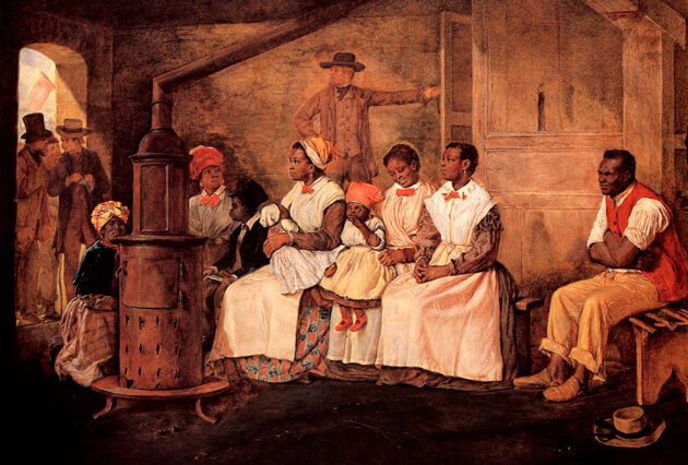 Айра Кроу. «Рабы, ждущие продажи». 1861 
Heinz collection