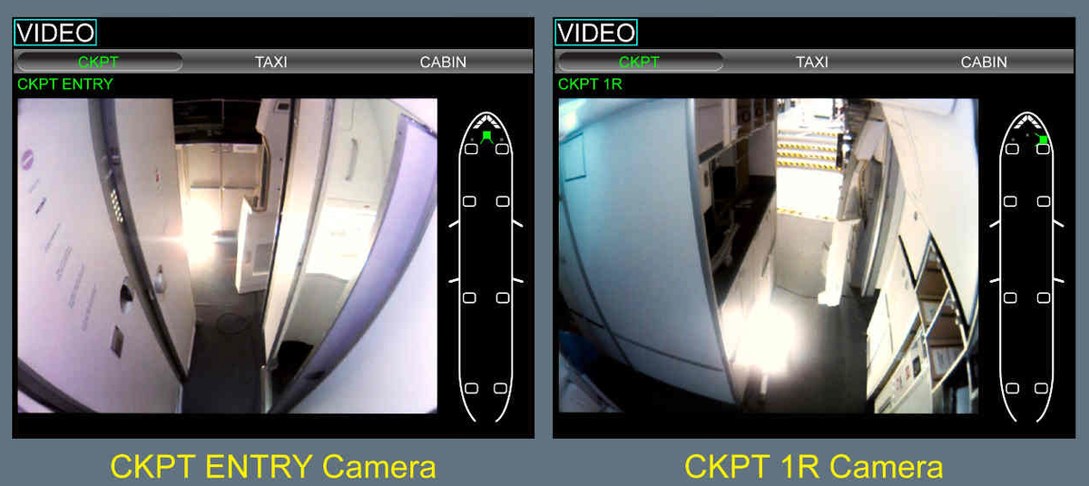 Пример вида на экраны в кабине пилотов.