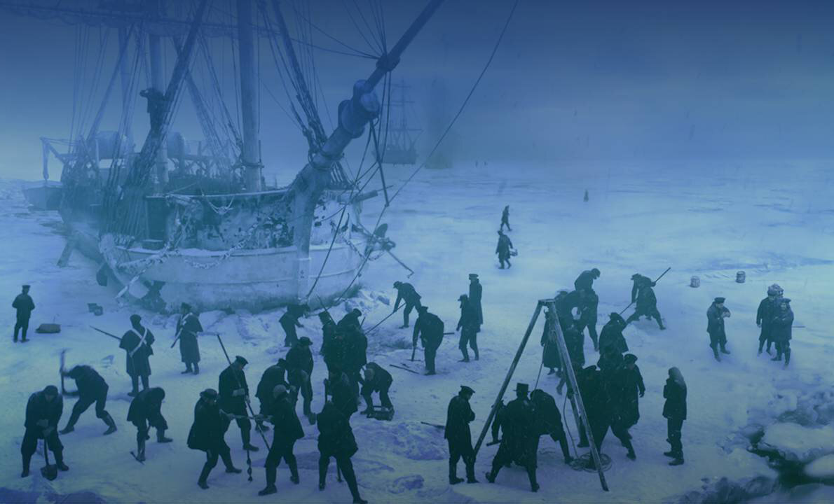 Ледокол типа. Без людей с мотыгами никуда.