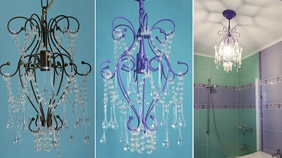 Пример, как преображается старая и надоевшая люстра