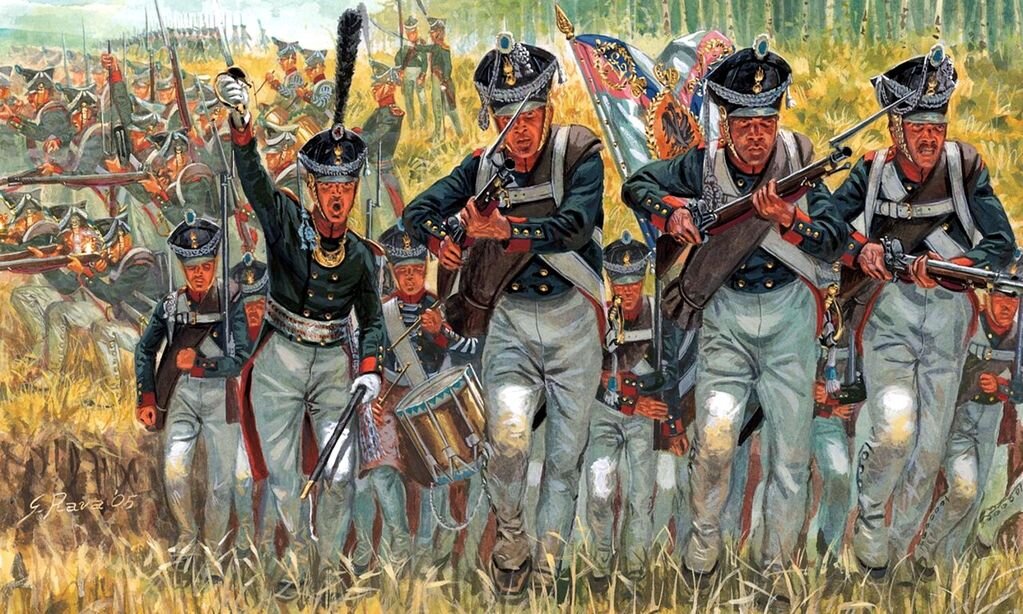 Русская пехота на период Отечественной войны 1812 года... Источник иллюстрации: https://postlmg.cc