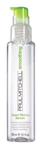 При использовании фена или плойки пользуйтесь термозащитными средствами.
Применяйте средства для ускорения сушки волос, тем самым вы сократите продолжительность вредного перегрева волос феном.
Сыворотка Super Skinny Serum не зря много лет остается бестселлером – она и сокращает время сушки, и защищает волосы от термовоздействия. Кроме того, сложно найти нечто более универсальное для блеска, гладкости и контроля пушистости. 1-2 нажатия дозатора, и даже поврежденные волосы преображаются! Спасибо современным косметическим силиконам, которые не накапливаются внутри волоса и смываются простой водой.