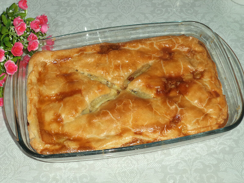 Татарский пирог с мясом Зур бэлиш или курник