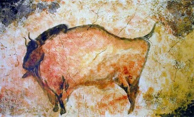 Фрагмент наскальной живописи в пещере Альтамира, Испания