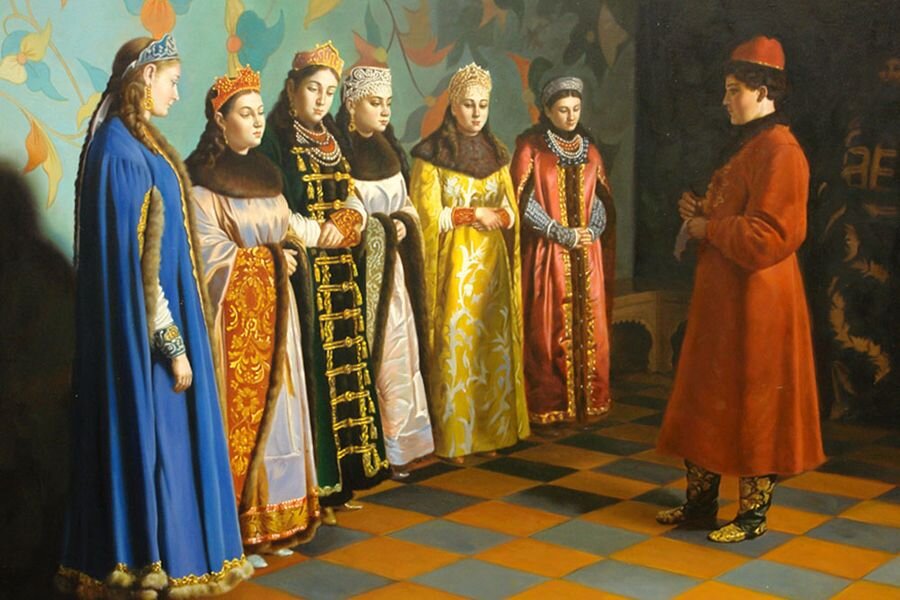 «Выбор невесты царём Алексеем Михайловичем», художник Григорий Седов, 1882