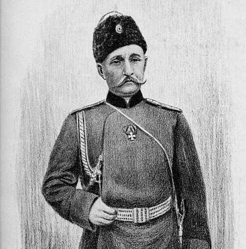 Генерад Мищенко в 1905 г. (с портрета работы И. Попова).