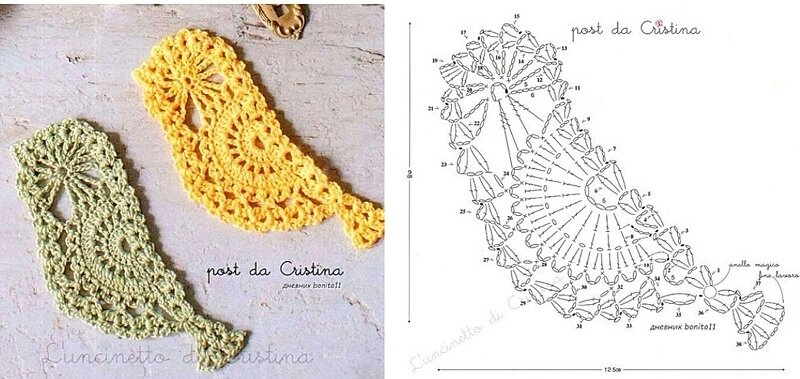 Птички-амигуруми, вяжем крючком