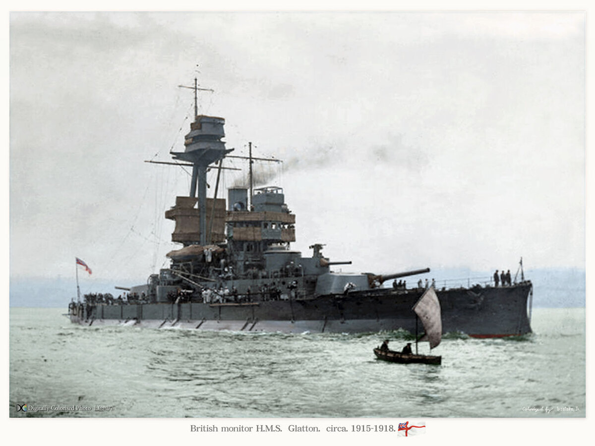 Монитор британского флота "Глэттон".
