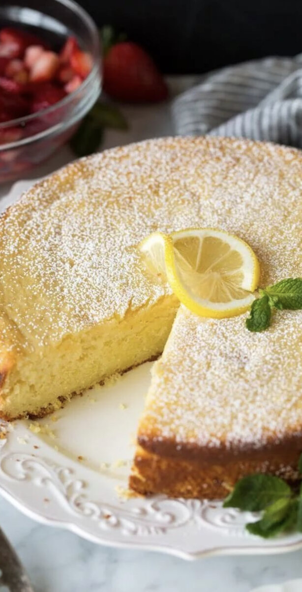 Лимонный пирог на песочном тесте