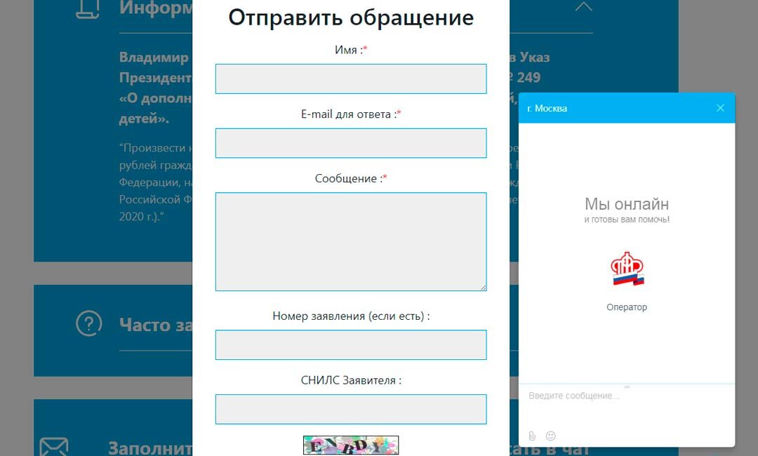 Скрин с сайта ПФР